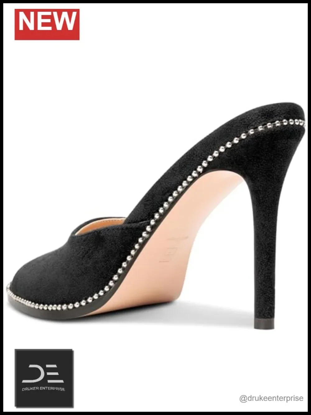 Women's Stiletto Heel Peep Toe Slingback Sandals with Beaded Detail Prom
